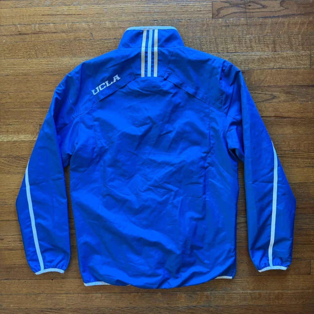 Adidas UCLA Bruins Climaproof Quarter Zip Windbreaker Blue Mens Small Jacket